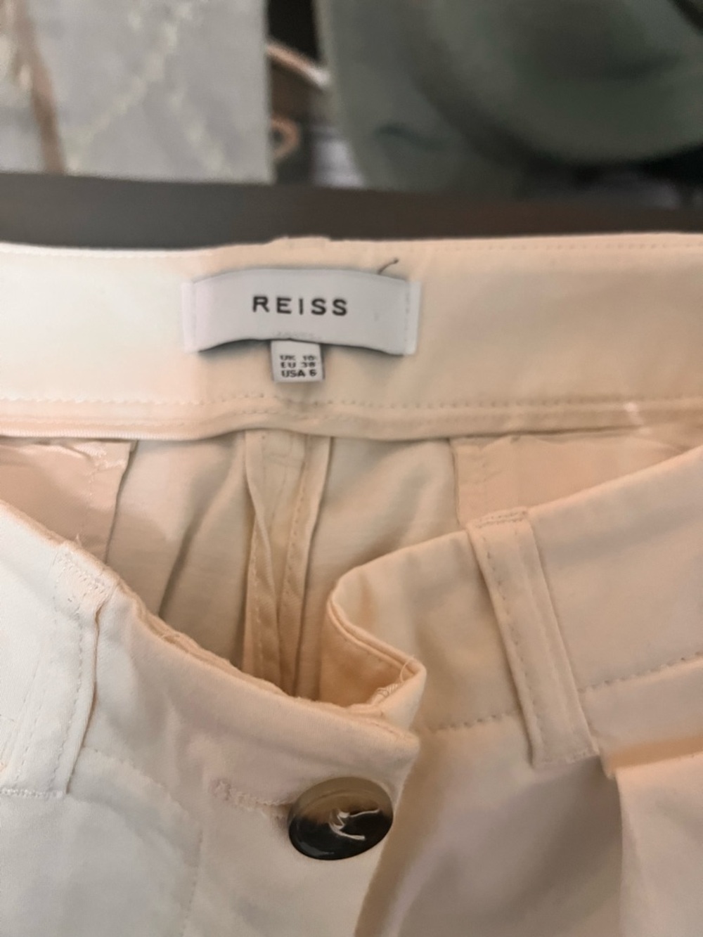 Reiss Cream Ankle Trousers - Picture 9 of 12